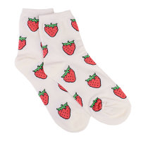 Vivid Color Fashion Socks #Strawberry