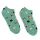 Vivid Color Fashion Socks Shorts #Cat (turquoise)